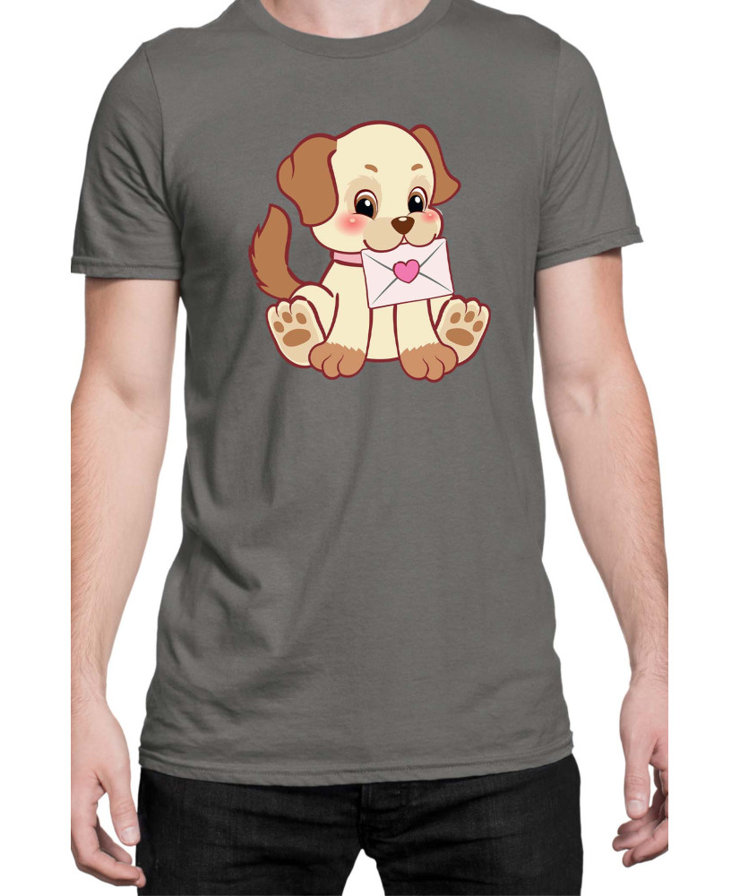 Мъжка Тениска Power Couple Valentine Day Love Retro Puppies Boy