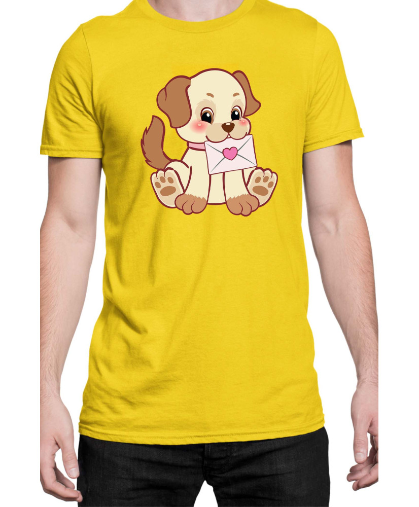 Мъжка Тениска Power Couple Valentine Day Love Retro Puppies Boy