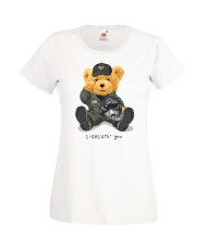 Дамска Тениска Cute Cuddly Teddy Bear I Salute You