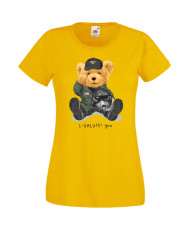 Дамска Тениска Cute Cuddly Teddy Bear I Salute You