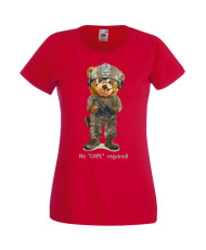 Дамска Тениска Cute Cuddly Teddy Bear No Cape Required