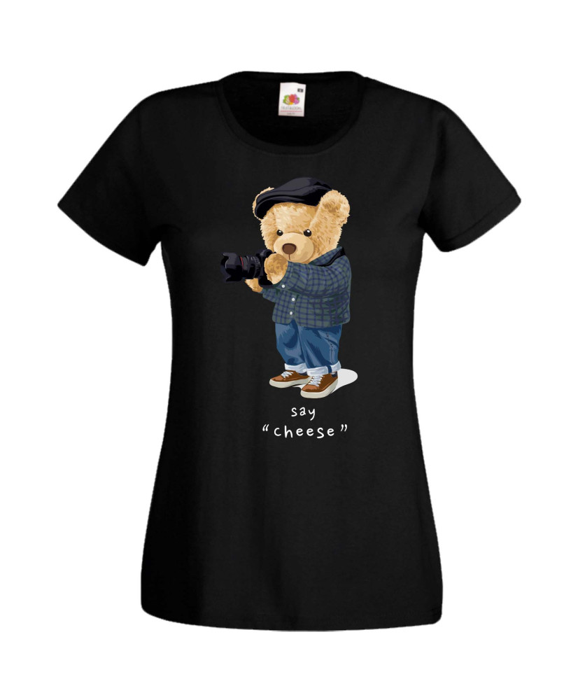 Дамска Тениска Cute Cuddly Teddy Bear Say Cheese