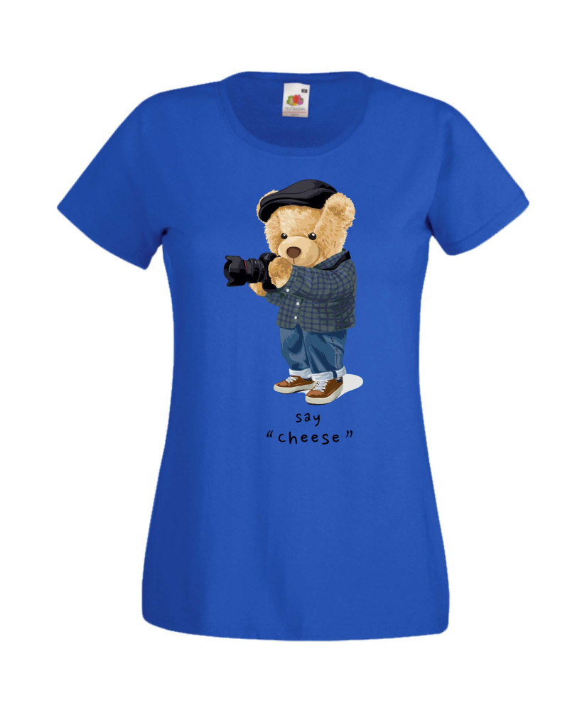 Дамска Тениска Cute Cuddly Teddy Bear Say Cheese