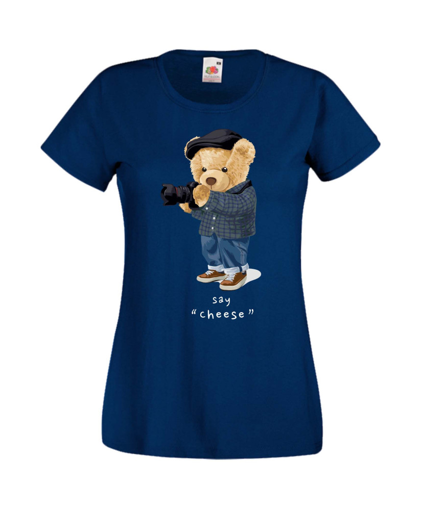Дамска Тениска Cute Cuddly Teddy Bear Say Cheese Дамска Тениска Cute Cuddly Teddy Bear Say Cheese