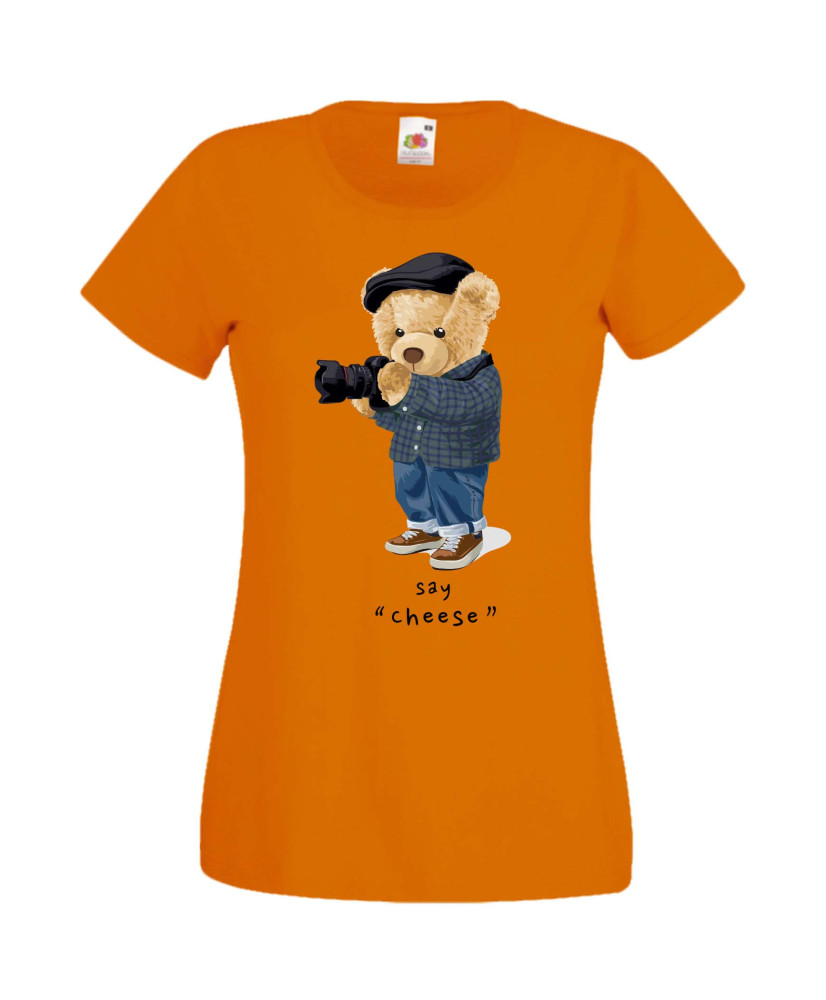 Дамска Тениска Cute Cuddly Teddy Bear Say Cheese