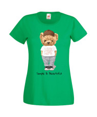 Дамска Тениска Cute Cuddly Teddy Bear Simple And Beautiful