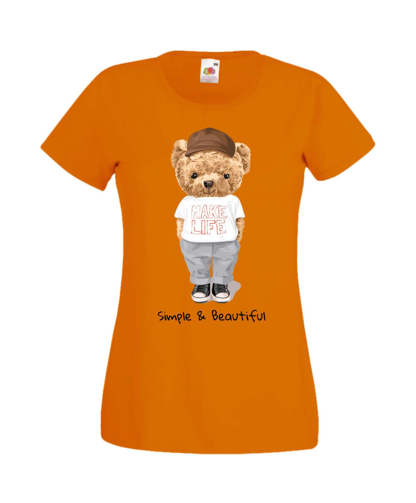 Дамска Тениска Cute Cuddly Teddy Bear Simple And Beautiful