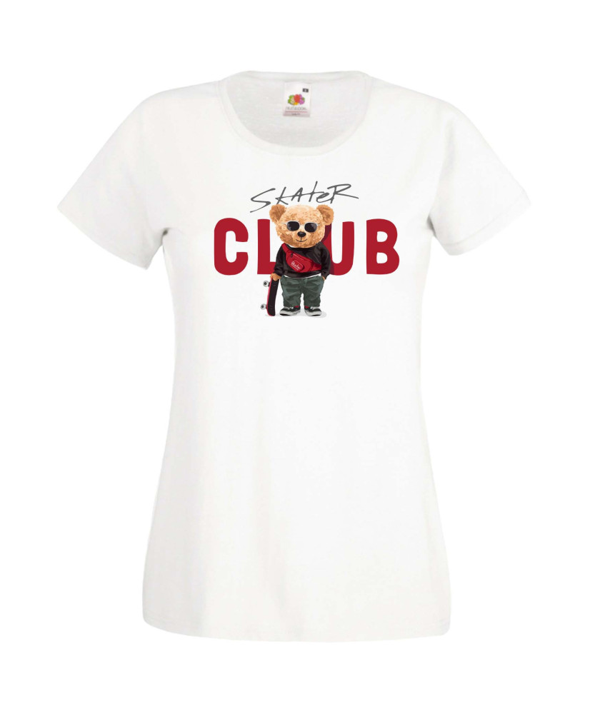Дамска Тениска Cute Cuddly Teddy Bear Skater Club