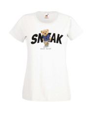 Дамска Тениска Cute Cuddly Teddy Bear Sneak Keep Quiet