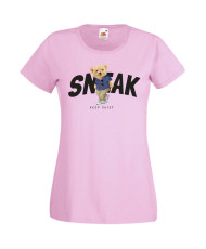 Дамска Тениска Cute Cuddly Teddy Bear Sneak Keep Quiet