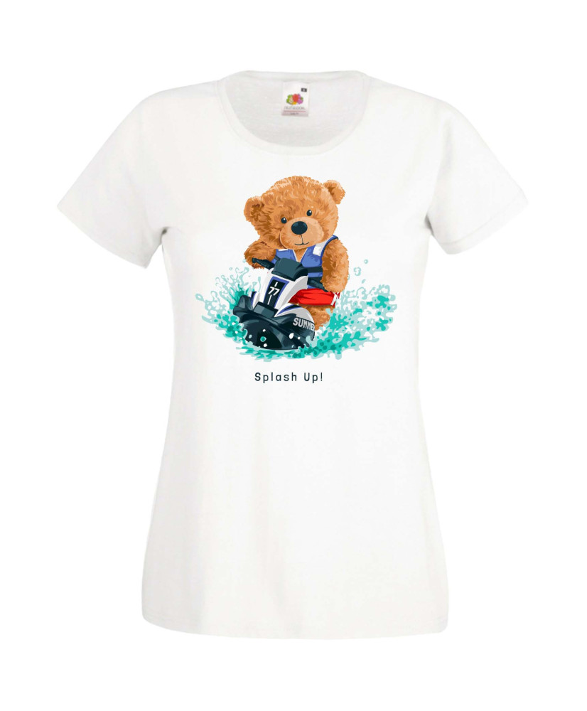 Дамска Тениска Cute Cuddly Teddy Bear Splash Up Дамска Тениска Cute Cuddly Teddy Bear Splash Up