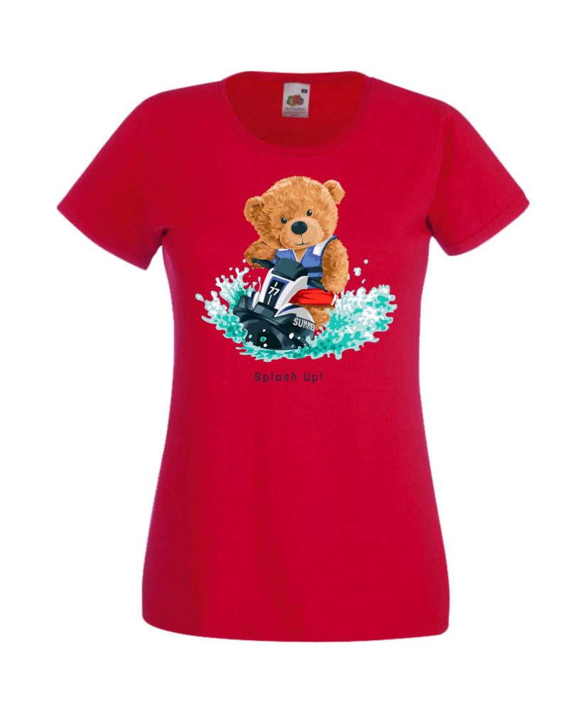 Дамска Тениска Cute Cuddly Teddy Bear Splash Up Дамска Тениска Cute Cuddly Teddy Bear Splash Up