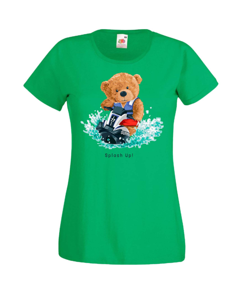 Дамска Тениска Cute Cuddly Teddy Bear Splash Up Дамска Тениска Cute Cuddly Teddy Bear Splash Up