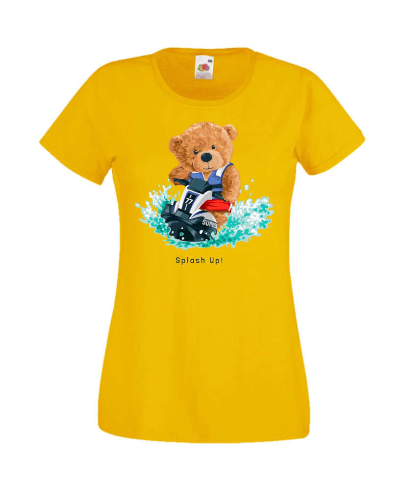Дамска Тениска Cute Cuddly Teddy Bear Splash Up Дамска Тениска Cute Cuddly Teddy Bear Splash Up