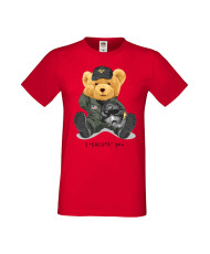 Мъжка Тениска Cute Cuddly Teddy Bear I Salute You