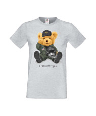 Мъжка Тениска Cute Cuddly Teddy Bear I Salute You
