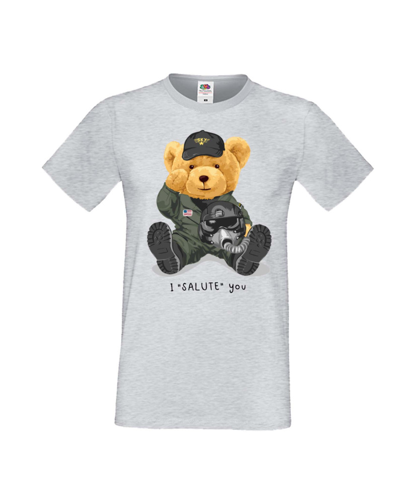 Мъжка Тениска Cute Cuddly Teddy Bear I Salute You