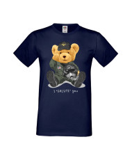 Мъжка Тениска Cute Cuddly Teddy Bear I Salute You