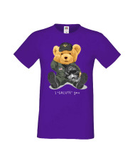 Мъжка Тениска Cute Cuddly Teddy Bear I Salute You
