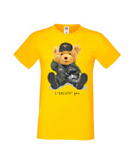 Мъжка Тениска Cute Cuddly Teddy Bear I Salute You