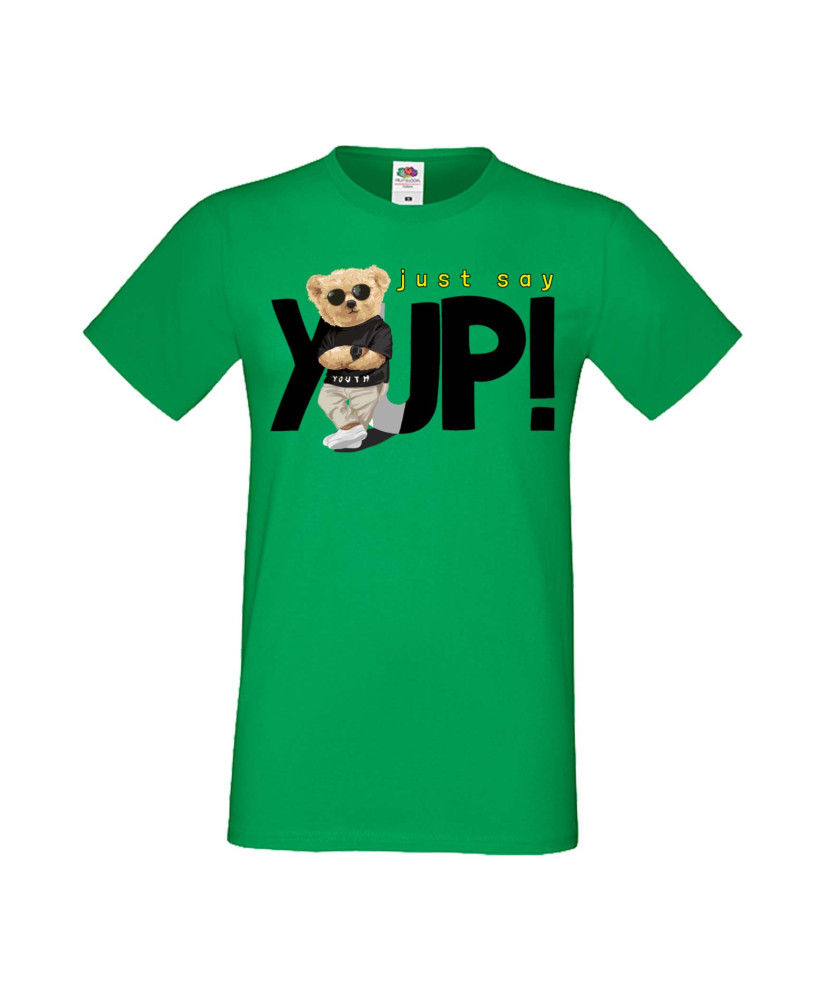 Мъжка Тениска Cute Cuddly Teddy Bear Just Say Yup