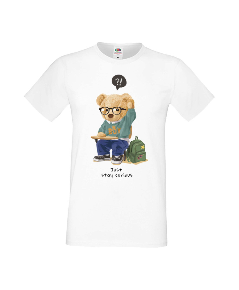 Мъжка Тениска Cute Cuddly Teddy Bear Just Stay Curious