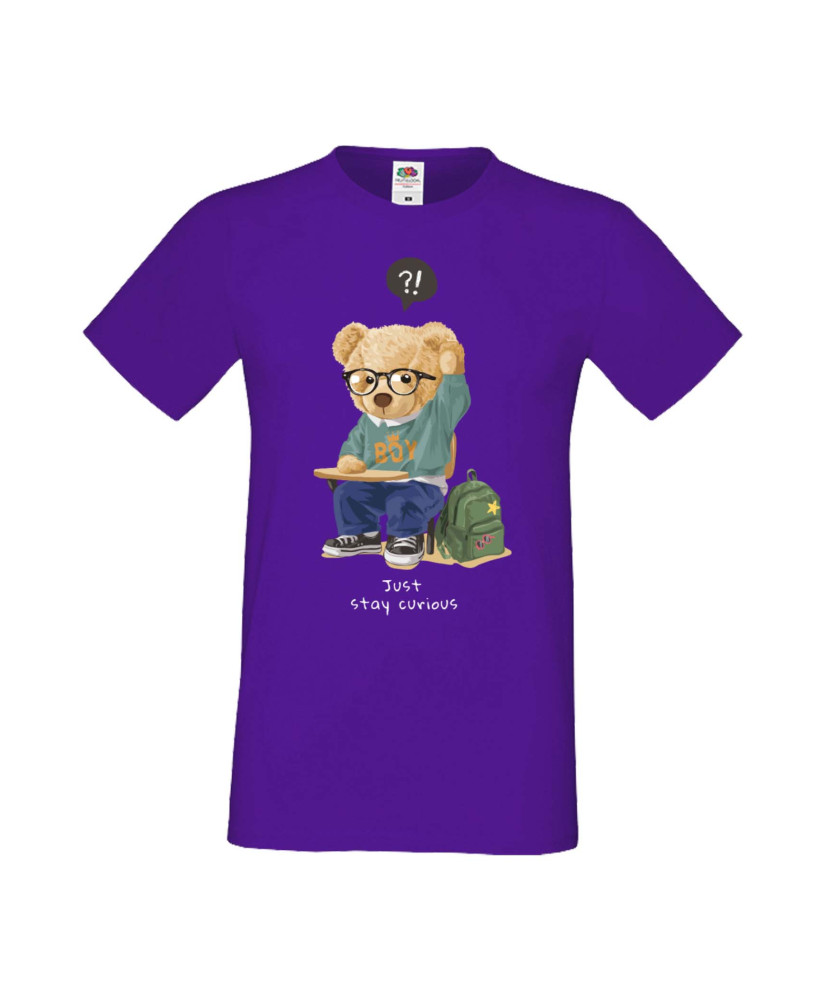 Мъжка Тениска Cute Cuddly Teddy Bear Just Stay Curious
