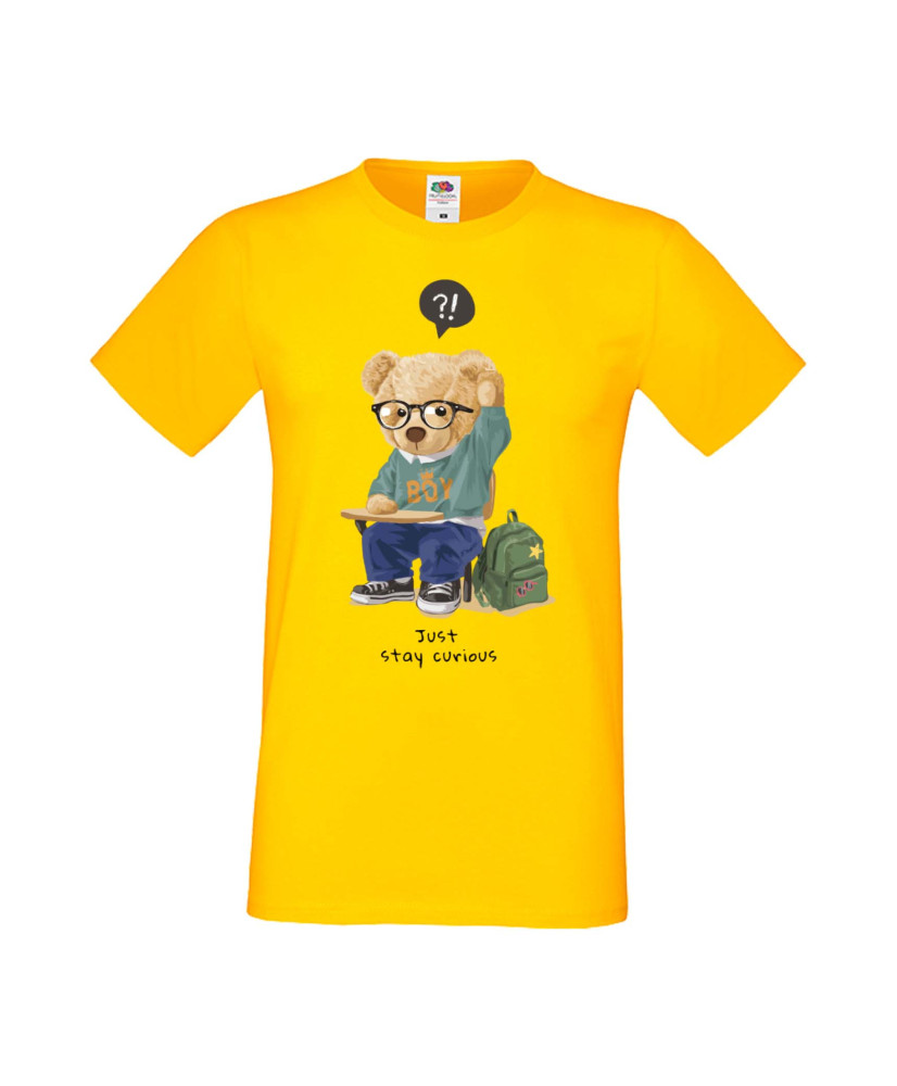 Мъжка Тениска Cute Cuddly Teddy Bear Just Stay Curious