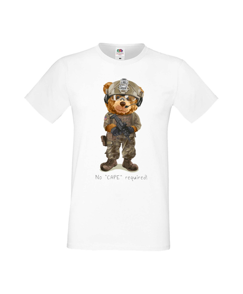Мъжка Тениска Cute Cuddly Teddy Bear No Cape Required