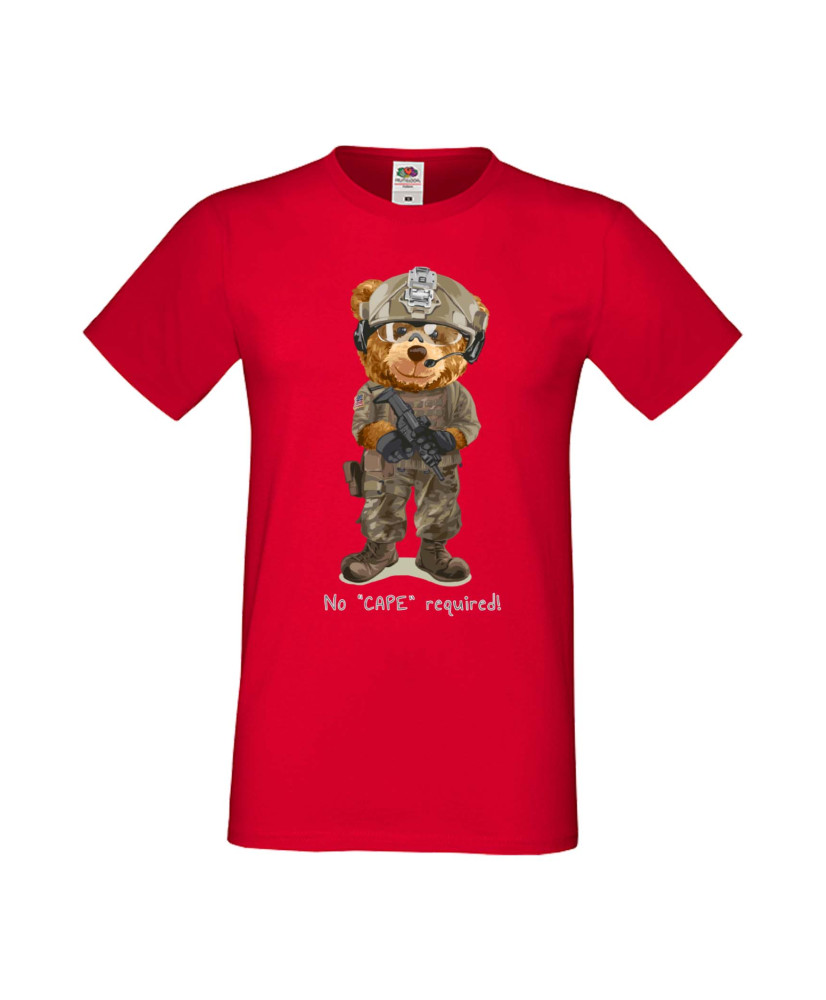 Мъжка Тениска Cute Cuddly Teddy Bear No Cape Required Мъжка Тениска Cute Cuddly Teddy Bear No Cape Required