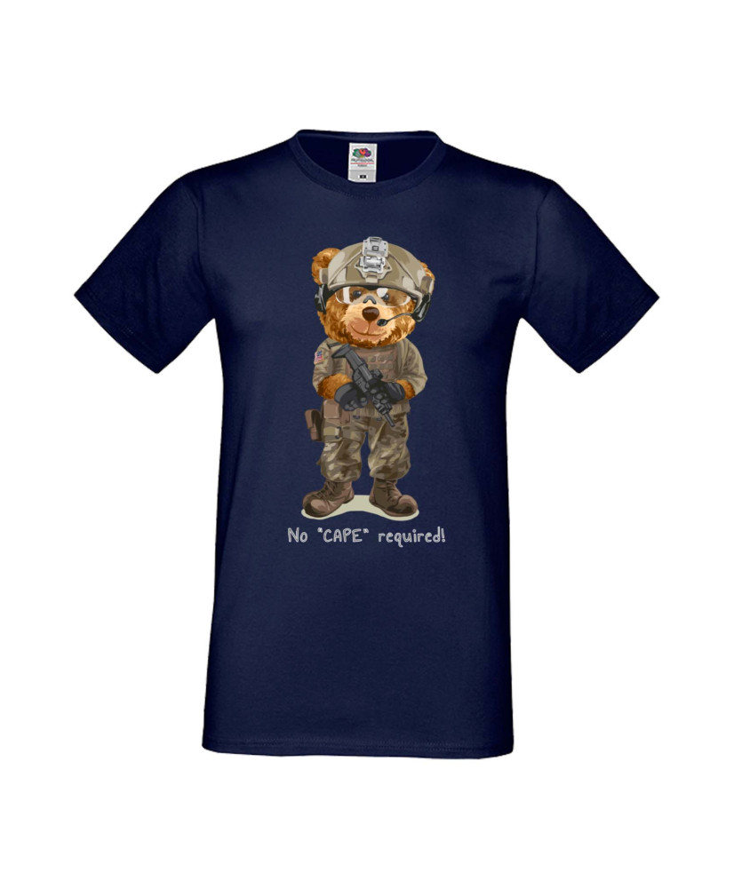 Мъжка Тениска Cute Cuddly Teddy Bear No Cape Required