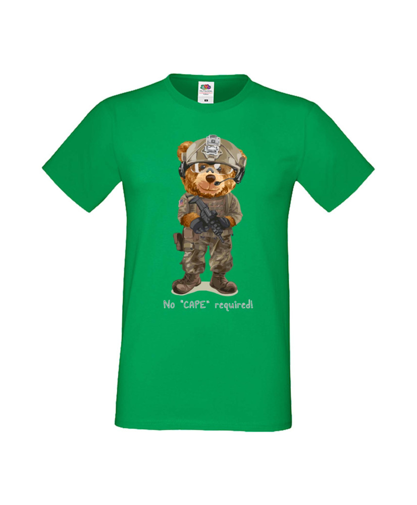 Мъжка Тениска Cute Cuddly Teddy Bear No Cape Required