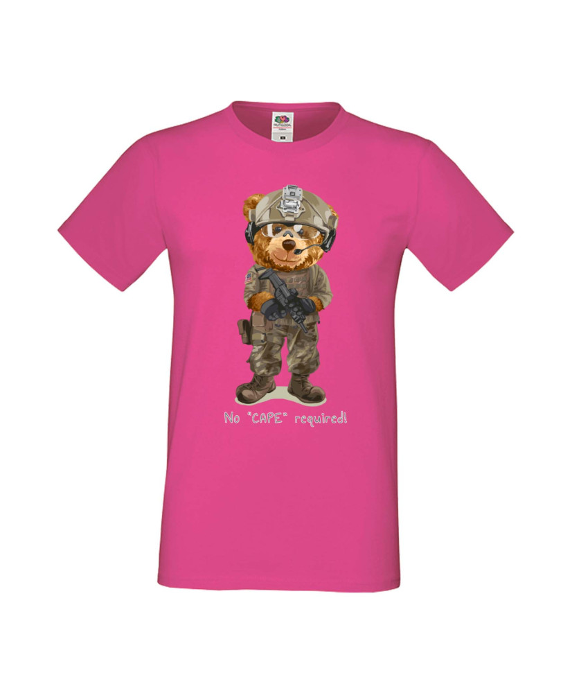 Мъжка Тениска Cute Cuddly Teddy Bear No Cape Required