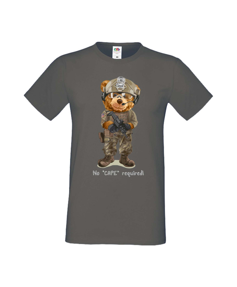 Мъжка Тениска Cute Cuddly Teddy Bear No Cape Required