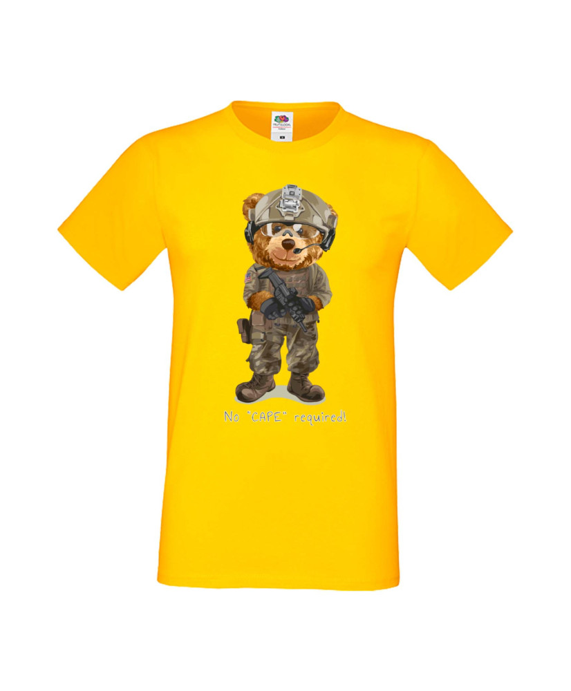 Мъжка Тениска Cute Cuddly Teddy Bear No Cape Required