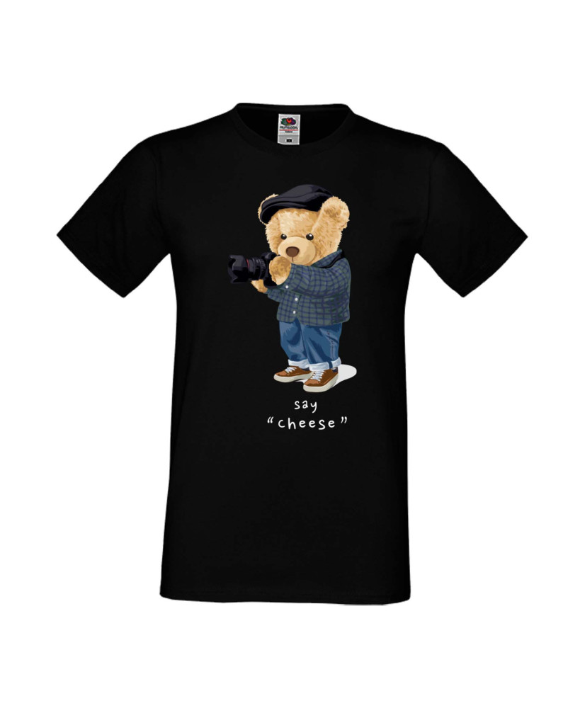 Мъжка Тениска Cute Cuddly Teddy Bear Say Cheese