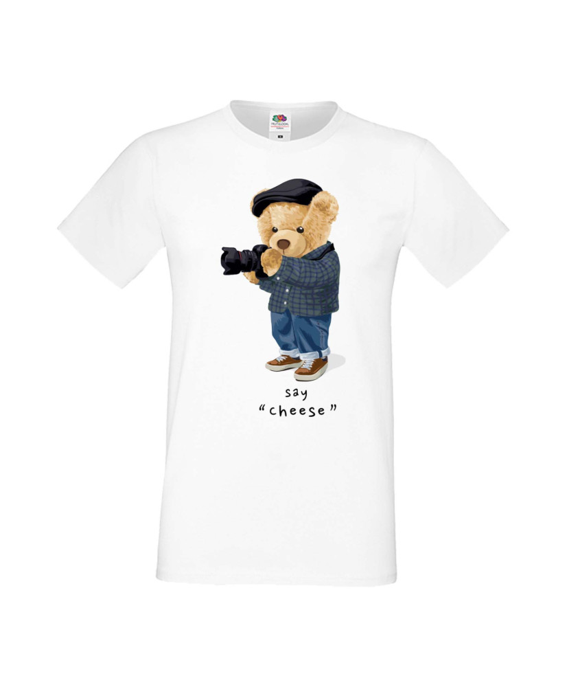 Мъжка Тениска Cute Cuddly Teddy Bear Say Cheese