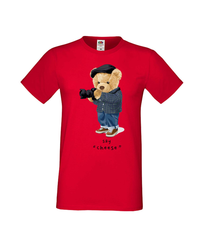 Мъжка Тениска Cute Cuddly Teddy Bear Say Cheese