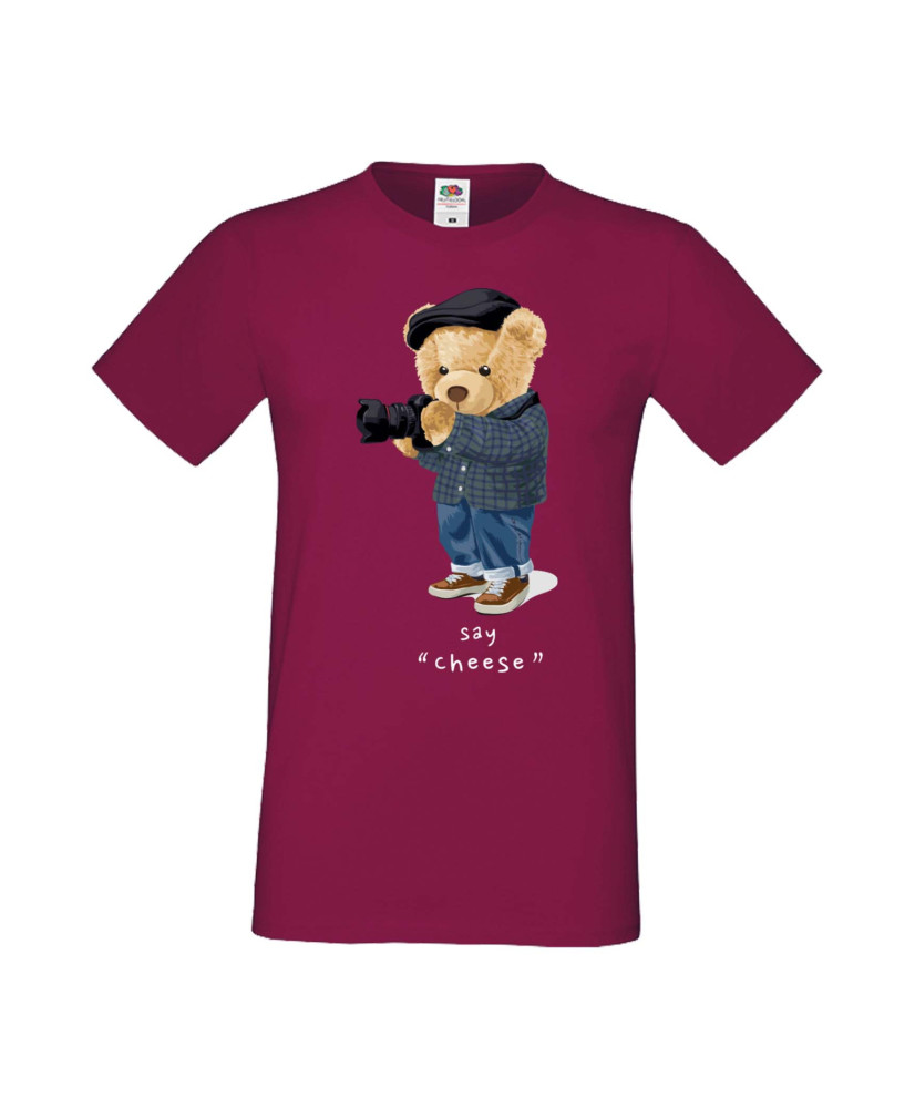 Мъжка Тениска Cute Cuddly Teddy Bear Say Cheese