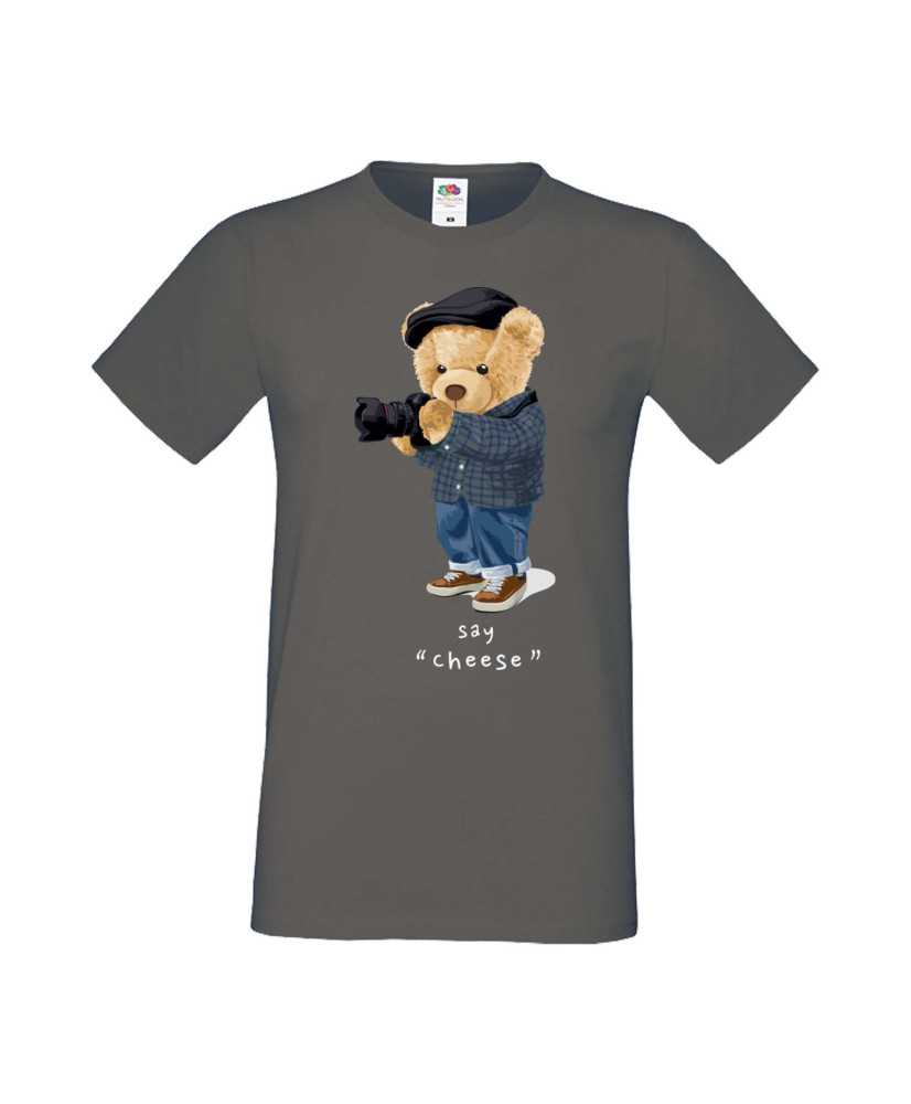 Мъжка Тениска Cute Cuddly Teddy Bear Say Cheese
