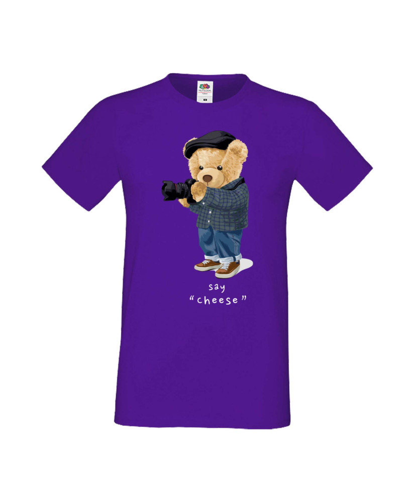 Мъжка Тениска Cute Cuddly Teddy Bear Say Cheese