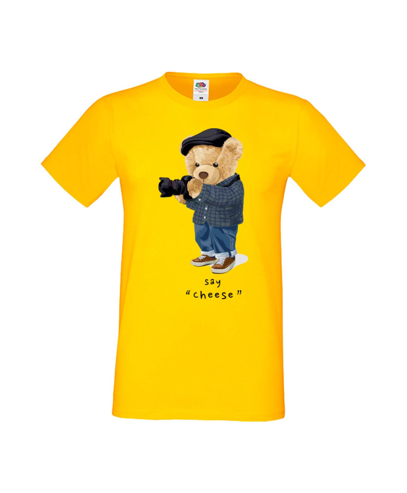 Мъжка Тениска Cute Cuddly Teddy Bear Say Cheese