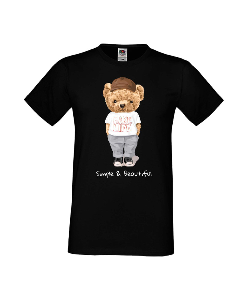 Мъжка Тениска Cute Cuddly Teddy Bear Simple And Beautiful