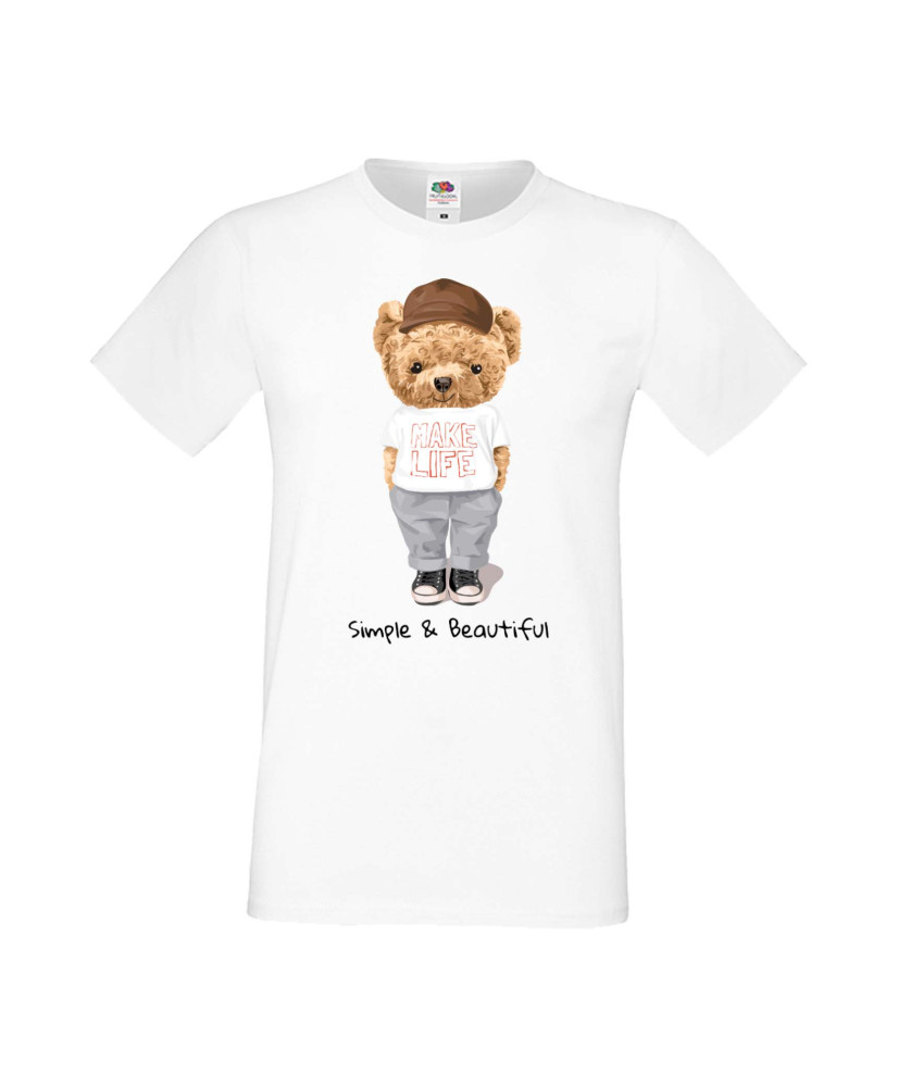 Мъжка Тениска Cute Cuddly Teddy Bear Simple And Beautiful