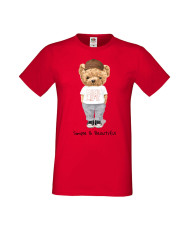 Мъжка Тениска Cute Cuddly Teddy Bear Simple And Beautiful