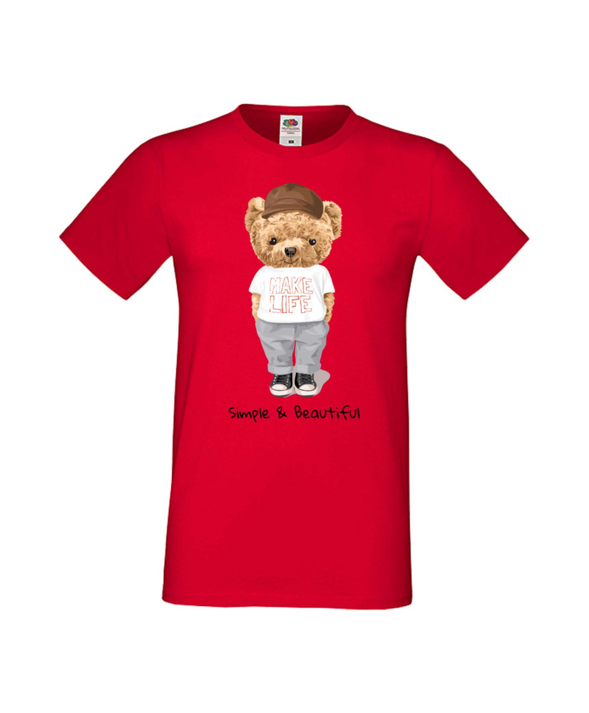 Мъжка Тениска Cute Cuddly Teddy Bear Simple And Beautiful