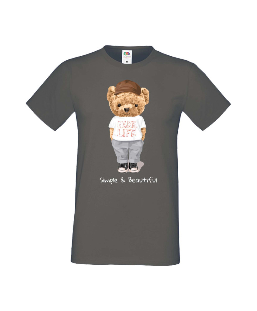 Мъжка Тениска Cute Cuddly Teddy Bear Simple And Beautiful