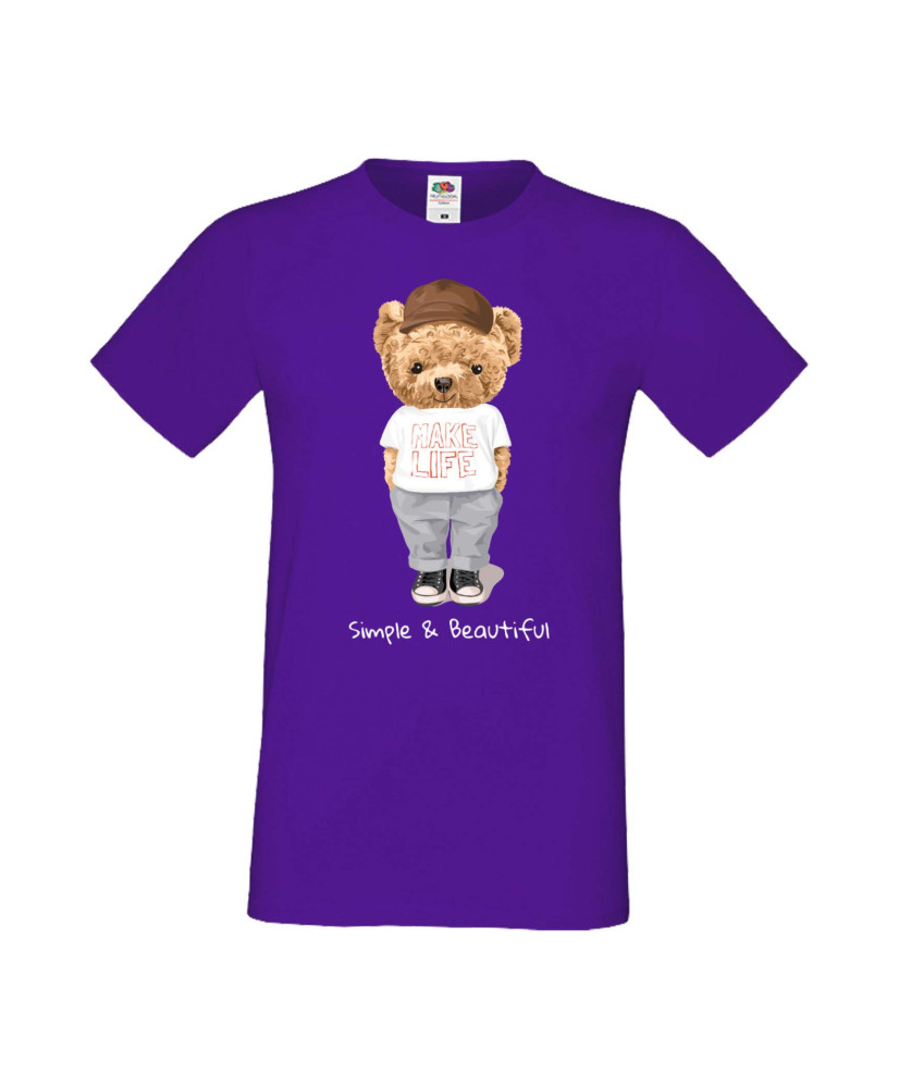 Мъжка Тениска Cute Cuddly Teddy Bear Simple And Beautiful