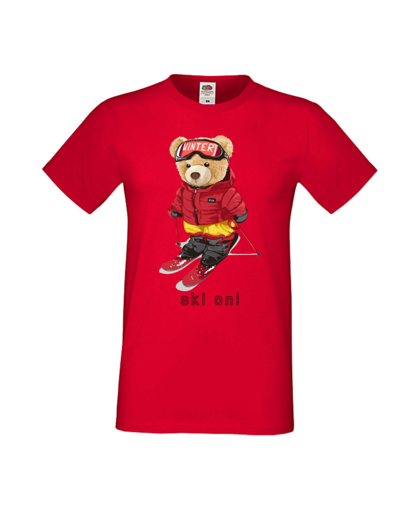 Мъжка Тениска Cute Cuddly Teddy Bear Ski On