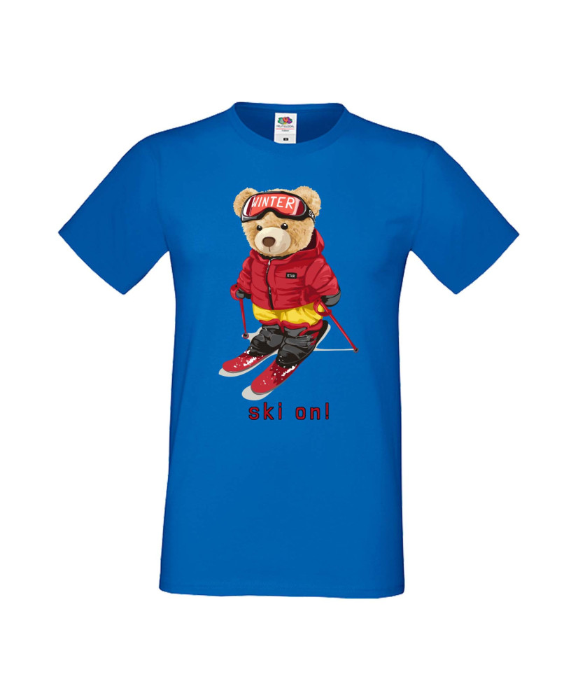 Мъжка Тениска Cute Cuddly Teddy Bear Ski On